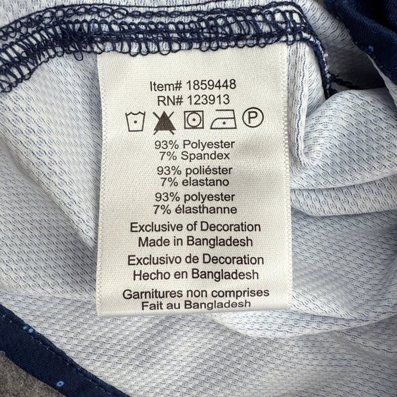 JACHS Men's Button-Up Shirt Casual Everyday Wear, Relaxed, Blue Pattern, L NEW - Picture 6 of 11